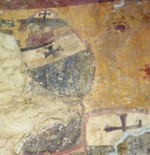 templier, détail de la fresque de San Bevignate; photo JP SCHMIT